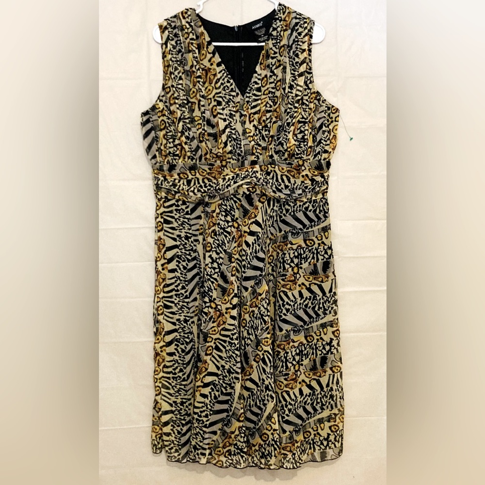 Ashro animal abstract‎  print dress Size 14
